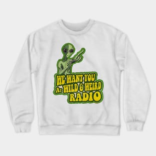 Wild and Weird Radio (yellow) Crewneck Sweatshirt